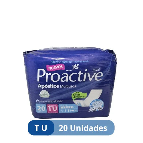 Apósitos Multiuso Proactive con Adhesivos – Talla Única – 20 Unidades
