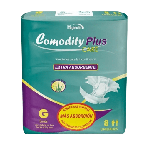 Pañales para Adulto Comodity Plus – Talla G – 8 Unidades