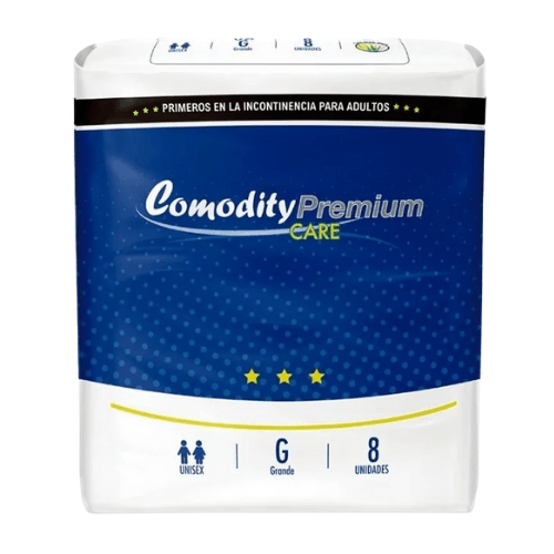 Pañales para Adulto Comodity Premium – Talla G – 8 Unidades