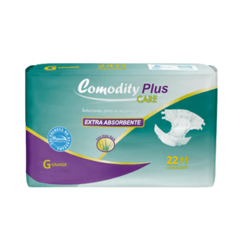 Pañales para Adulto Comodity Plus – Talla G – 22 Unidades