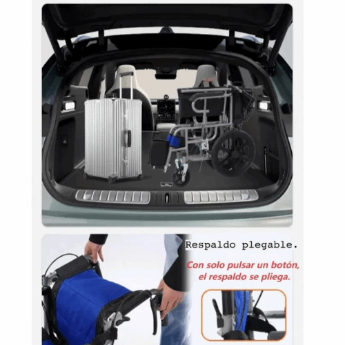 Silla de Ruedas Geriátrica en Aluminio - Ultra Liviana 11 Kg - Plegable y de Fácil Traslado