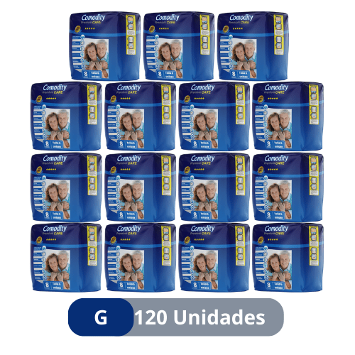 Pañales para Adulto Comodity Premium – Talla G – 120 Unidades