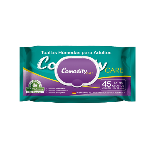 Toallas Húmedas para Adulto Extra Grande Comodity Care – 450 Unidades - 10 Paquetes