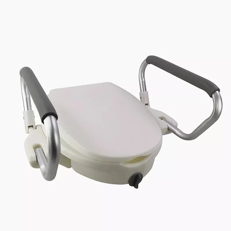 Alza Baño WC con Apoyabrazos y Tapa – 4” de Altura
