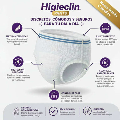Pañales para Adulto Comodity Pants (Ropa Interior Calzón) – Talla M – 8 Unidades
