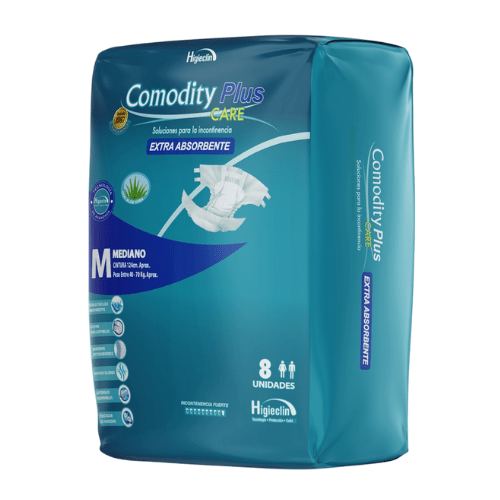 Pañales para Adulto Comodity Plus – Talla M – 8 Unidades