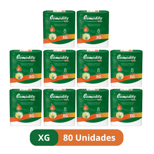 Pañales para Adulto Comodity Basic – Talla XG – 80 Unidades