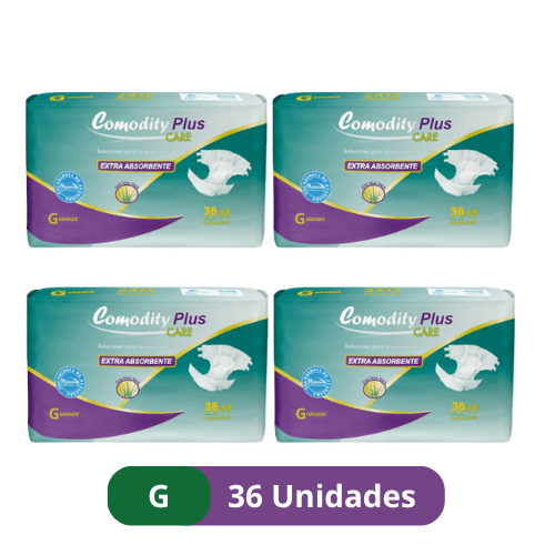 Pañales para Adulto Comodity Plus – Talla G –  Pack 144 Unds