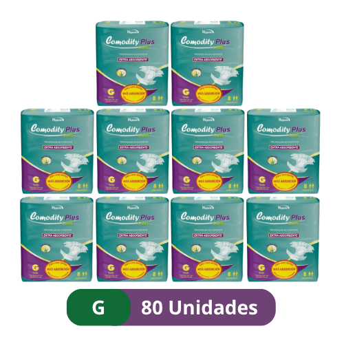 Pañales para Adulto Comodity Plus – Talla G –  Pack 80 Unds