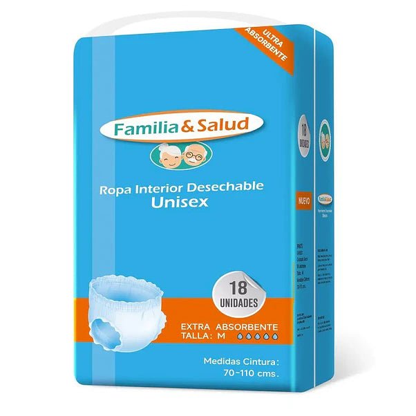 Pañales para Adulto Pants (Ropa Interior Calzón) Familia Salud – Talla M
