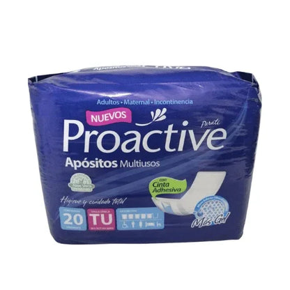 Apósitos Multiuso Proactive con Adhesivos – Talla Única – 20 Unidades