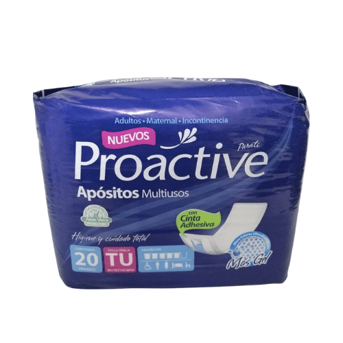 Apósitos Multiuso Proactive con Adhesivos – Talla Única – 20 Unidades