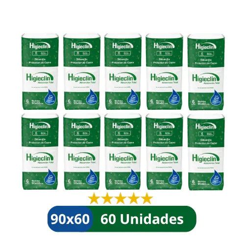 Sabanillas para Adulto Higieclin – Protector de Cama 60x90 cm - 60 Unidades – 1 Manga