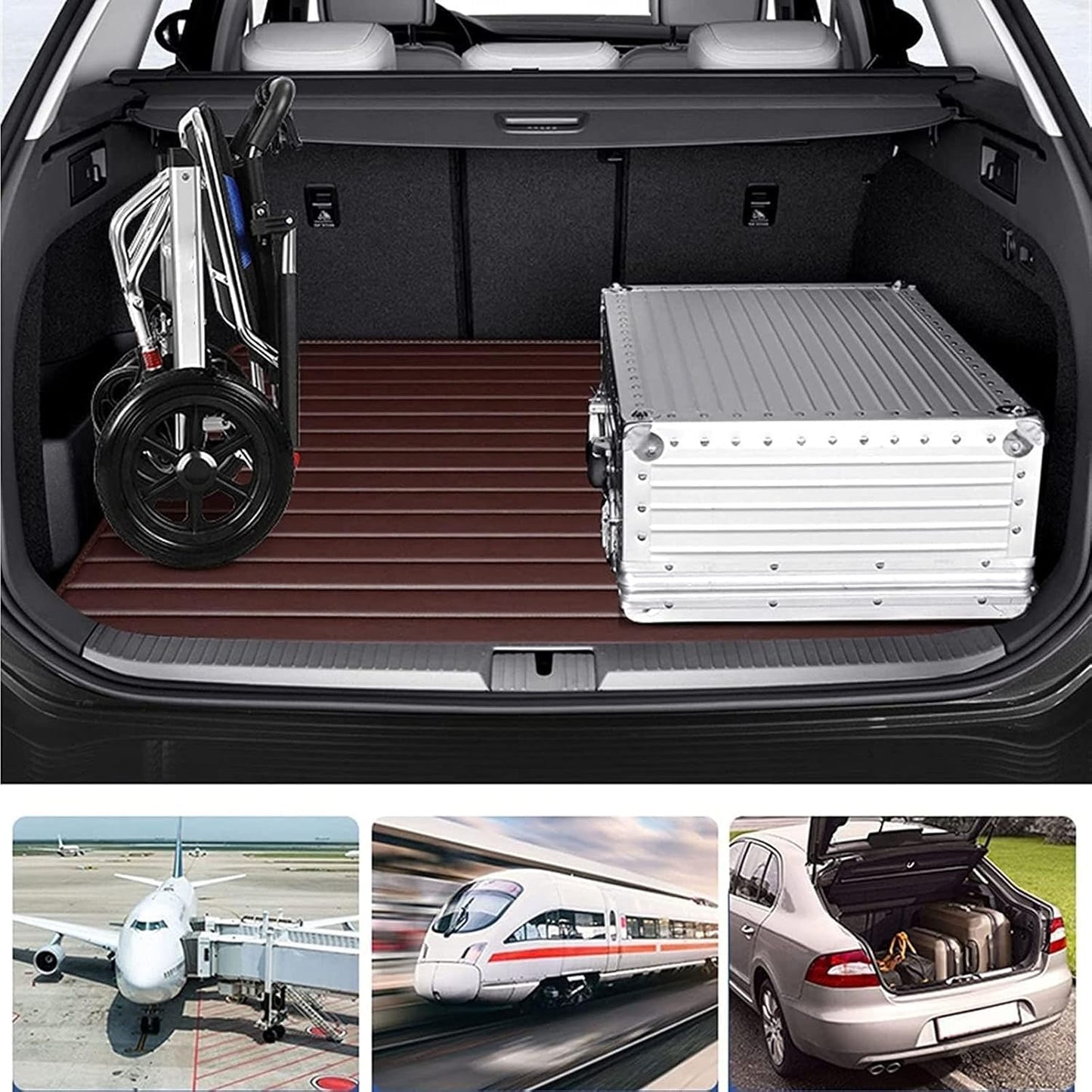 Silla de Ruedas Geriátrica para Tramos Cortos - Ultra Ligera 6,8 Kg y Plegable