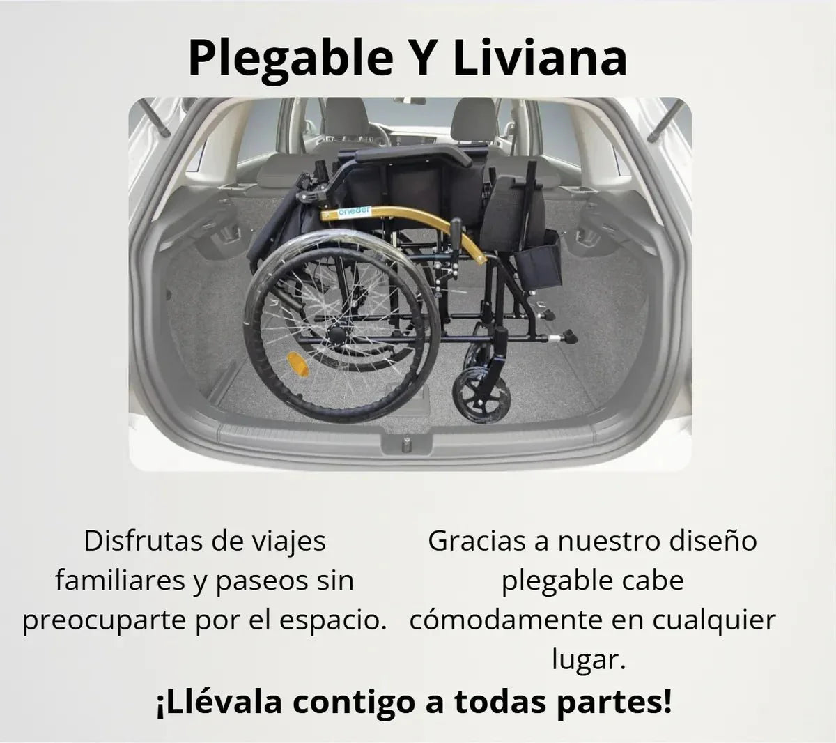 Silla de Ruedas Premium – Ultra Liviana 11 kg - Plegable, Ruedas Robustas, Apoyabrazos y Reposapies Abatibles