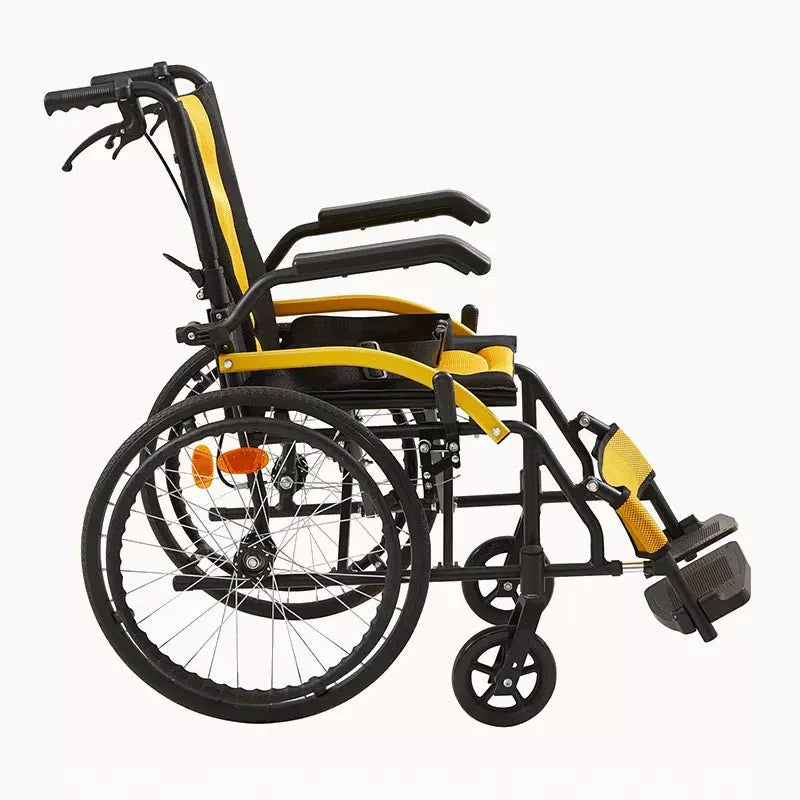 Silla de Ruedas Premium – Ultra Liviana 11 kg - Plegable, Ruedas Robustas, Apoyabrazos y Reposapies Abatibles