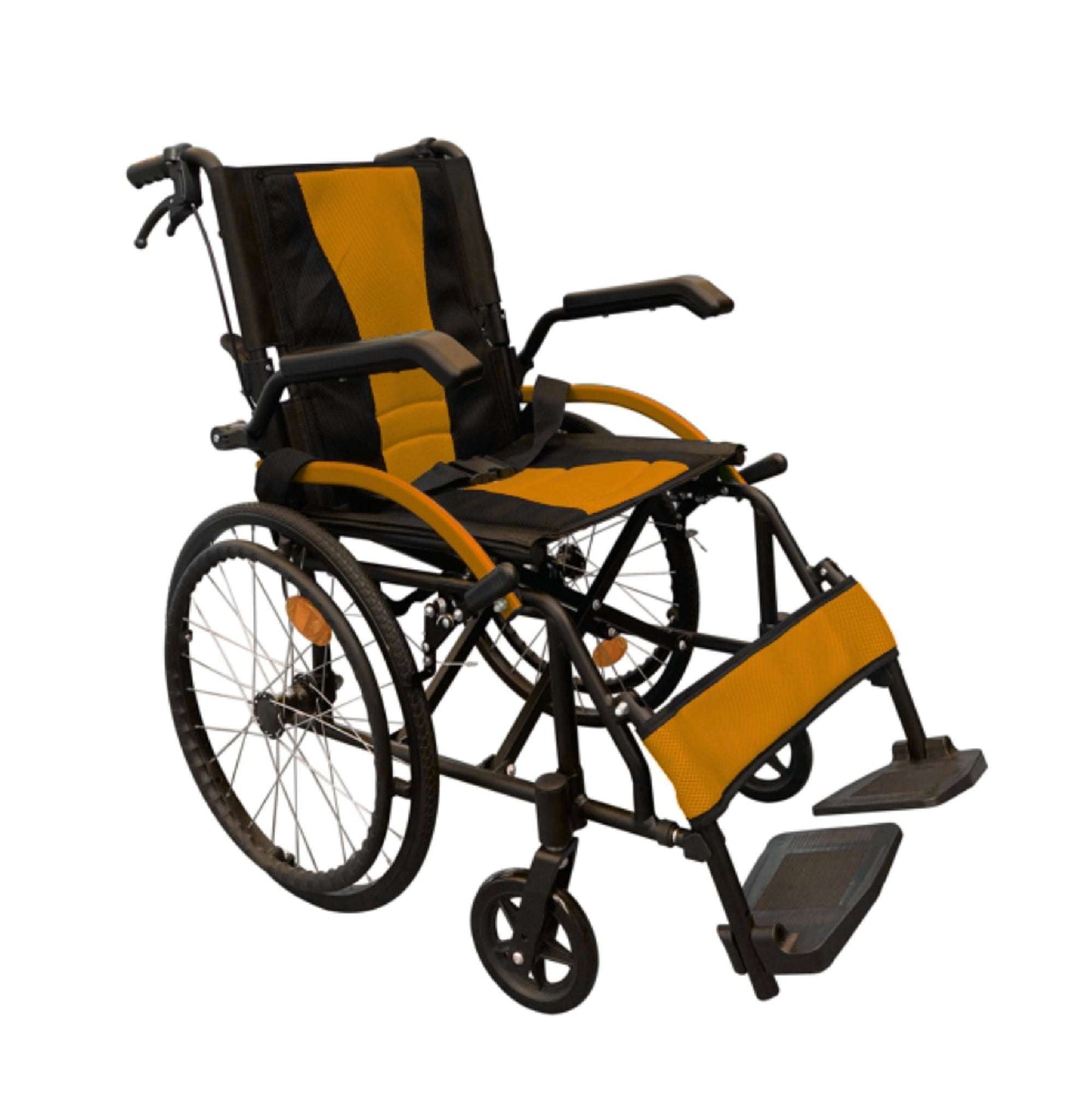 Silla de Ruedas Premium – Ultra Liviana 11 kg - Plegable, Ruedas Robustas, Apoyabrazos y Reposapies Abatibles