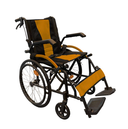 Silla de Ruedas Premium – Ultra Liviana 11 kg - Plegable, Ruedas Robustas, Apoyabrazos y Reposapies Abatibles