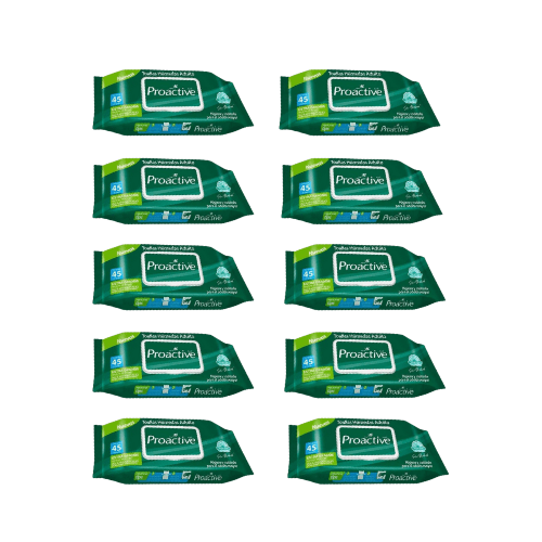 Toallas Húmedas para Adulto Proactive – Extra Grande – 45 Ud