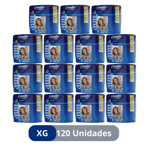 Pañales para Adulto Comodity Premium – Talla XG – 120 Unidades
