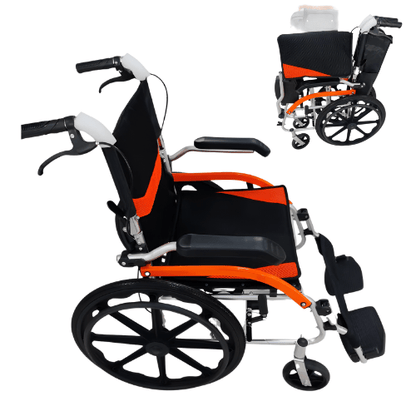 Silla de Ruedas Ultraliviana en Aluminio – Brazos Abatibles