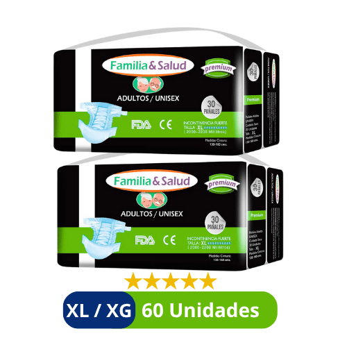 Pañales para Adulto Familia Salud Premium – Talla XL/XG – 60 Unidades