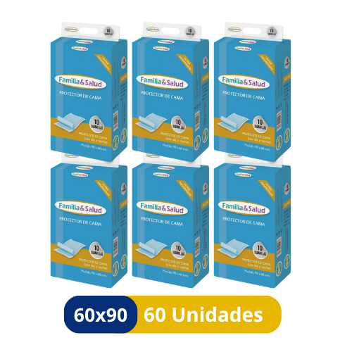 Sabanillas para Adulto Familia Salud – Protector de Cama 60x90 cm - 60 Unidades