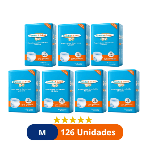 Pañales para Adulto Pants (Ropa Interior Calzón) Familia Salud – Talla M – 126 Unidades