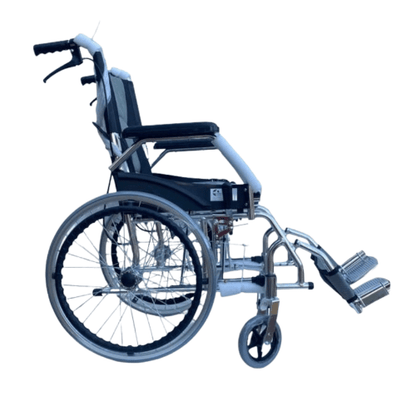 Silla de Ruedas Premium en Aluminio - Ultra Liviana 11 Kg - Plegable, Ruedas Robustas y Reposa Pies Abatibles