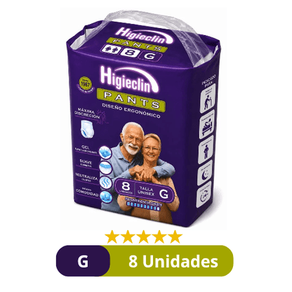 Pañales para Adulto Comodity Pants (Ropa Interior Calzón) – Talla G – 8 Unidades | Máxima Comodidad y Discreción