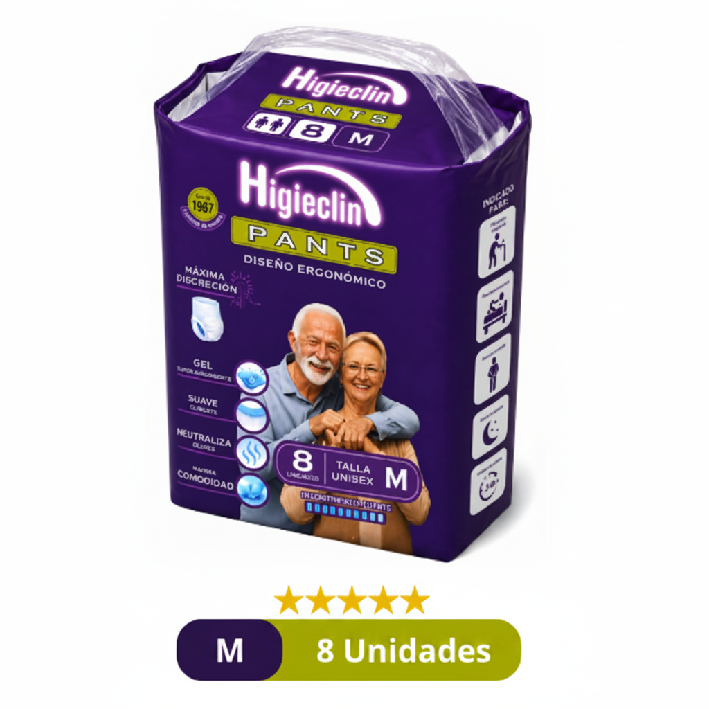 Pañales para Adulto Comodity Pants (Ropa Interior Calzón) – Talla M – 8 Unidades