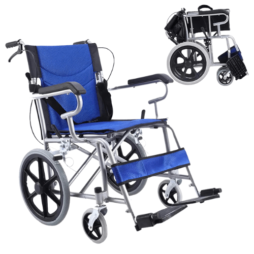 Silla de Ruedas Geriátrica en Aluminio - Ultra Liviana 11 Kg - Plegable y de Fácil Traslado