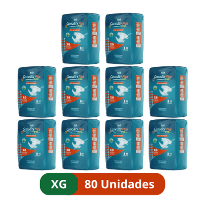 Pañales para Adulto Comodity Plus – Talla XG –  80 Unidades - 1 Manga