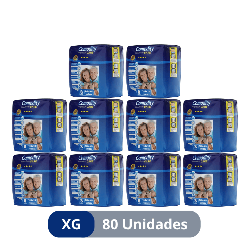 Pañales para Adulto Comodity Premium – Talla XG – 80 Unidades – 1 Manga