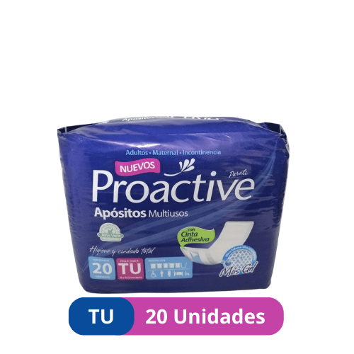 Apósitos Multiuso Proactive con Adhesivos – Talla Única – 20 Unidades