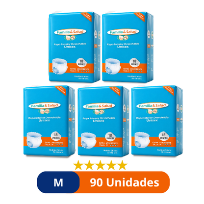 Pañales para Adulto Pants (Ropa Interior Calzón) Familia Salud – Talla M