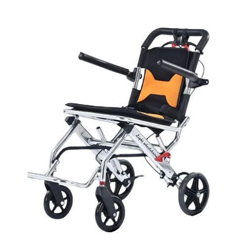 Silla de Ruedas Geriátrica para Tramos Cortos - Ultra Ligera 6,8 Kg y Plegable