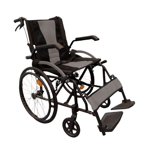 Silla de Ruedas Premium – Ultra Liviana 11 kg - Plegable, Ruedas Robustas, Apoyabrazos y Reposapies Abatibles