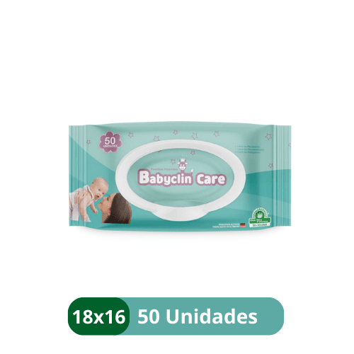 Toallas Húmedas Babyclin Niños 18x16cm- 50 Unidades