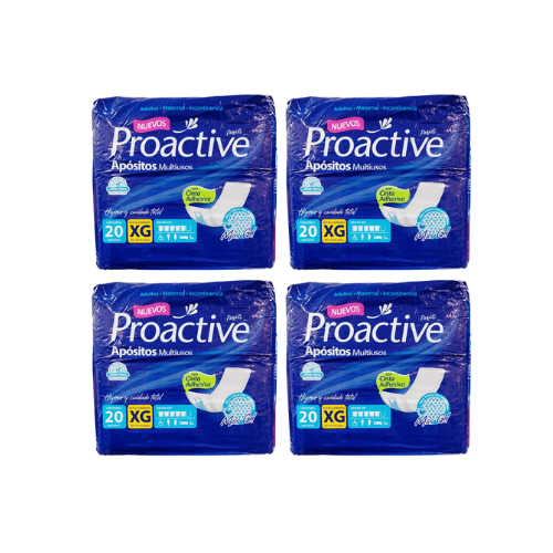 Apósitos Multiuso Proactive con Adhesivos – Talla XG – 80 Unidades