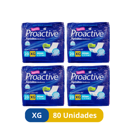 Apósitos Multiuso Proactive con Adhesivos – Talla XG – 80 Unidades