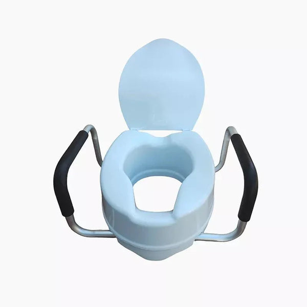 Alza Baño con Apoyabrazos y Tapa – 6” de Altura
