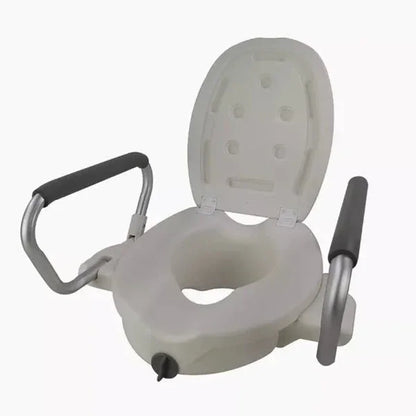 Alza Baño WC con Apoyabrazos y Tapa – 4” de Altura