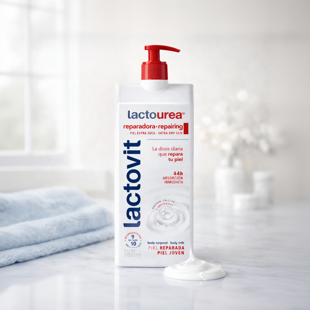 Crema Corporal Lactovit Lactourea 1000 ml con Urea y Ácido Láctico – Piel Seca y Extra Seca