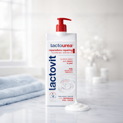 Crema Corporal Lactovit Lactourea 1000 ml con Urea y Ácido Láctico – Piel Seca y Extra Seca