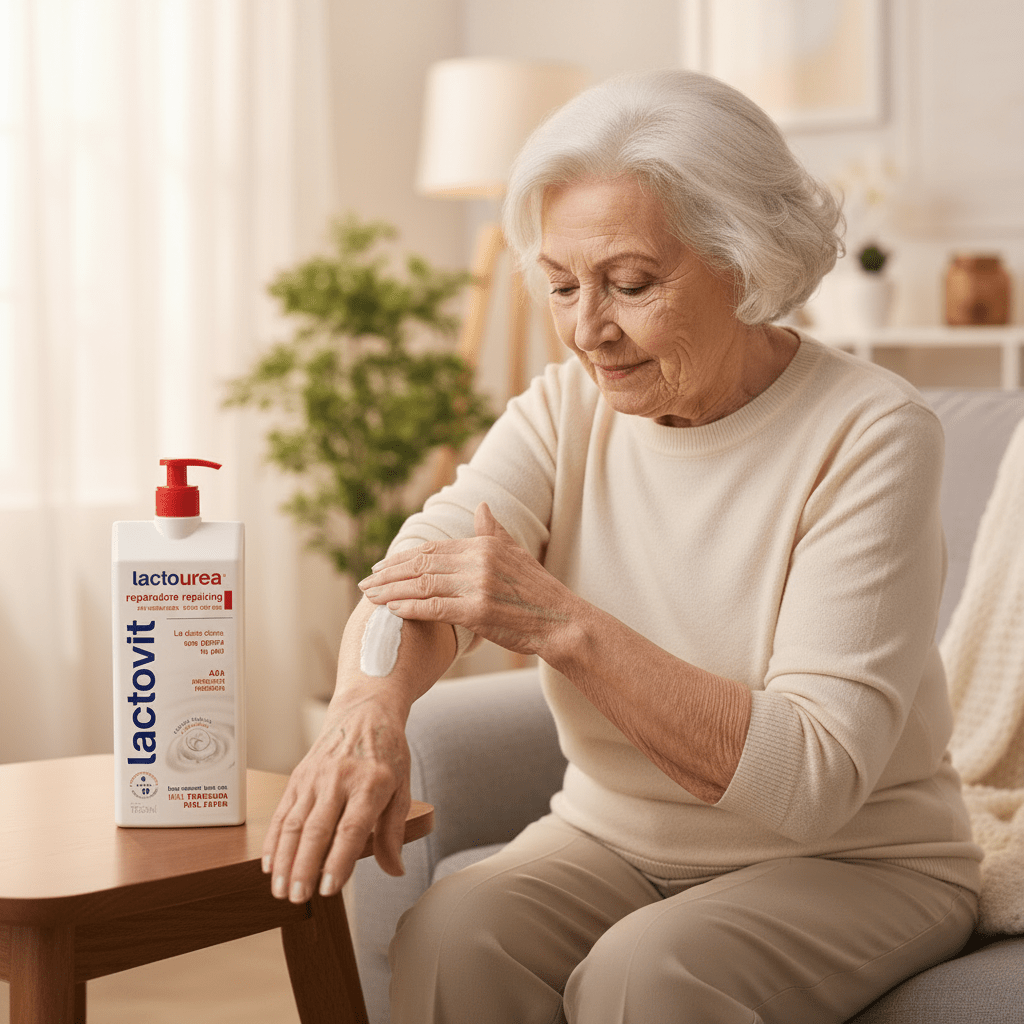Crema Corporal Lactovit Lactourea 1000 ml con Urea y Ácido Láctico – Piel Seca y Extra Seca