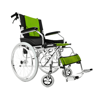 Silla de Ruedas Premium en Aluminio - Ultra Liviana 11 Kg - Plegable, Ruedas Robustas y Reposa Pies Abatibles