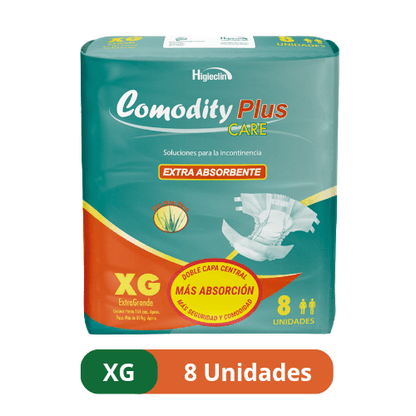 Pañales para Adulto Comodity Plus – Talla XG – 8 Unidades