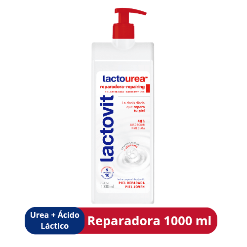 Crema Corporal Lactovit Lactourea 1000 ml con Urea y Ácido Láctico – Piel Seca y Extra Seca