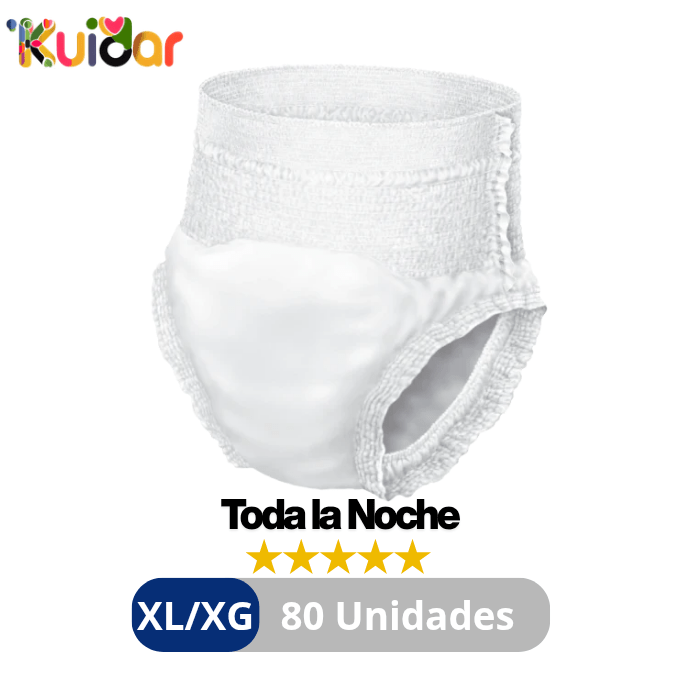 Pañales para Adulto Pants (Tipo Calzón) "Toda la Noche" KUIDAR – Talla XL / XG – 80 Unidades
